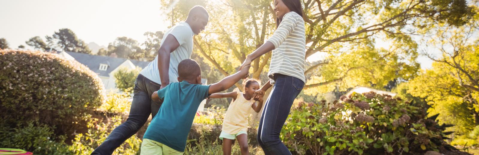 Family in Yard