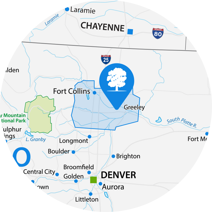 American Turf and Tree Service Area Map